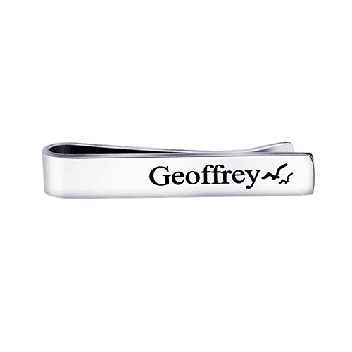 Logo engraved cufflinks tie pin set supplier custom silver tie clip with name vendor websites word tie bar bulk factory